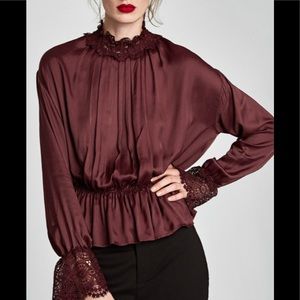 Zara Woman High Neck Blouse